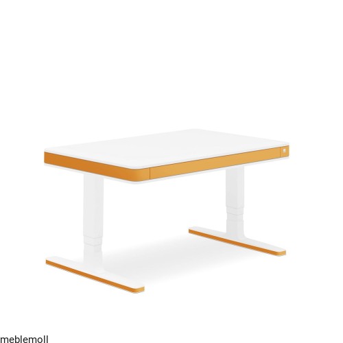 moll unique Schreibtisch T7 apricot Kinderschreibtisch Jugendschreibtisch elektrisch hoehenverstellbar Hoehenadapter.jpg